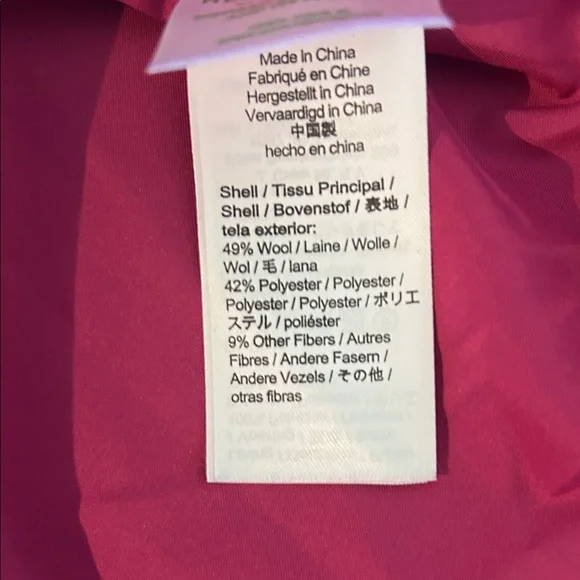 J. Crew Wool-Blend Fuchsia Pea Coat - Picture 8 of 8
